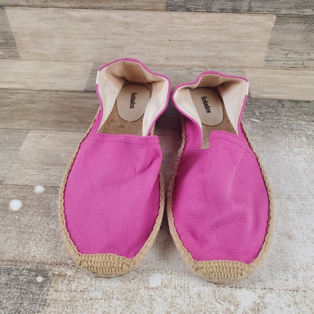 Soludos The Original‎ Dali Womens Espadrille Sz 10 - 10.5 Orquidea Pink Slip On